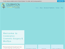 Tablet Screenshot of celebration-cosmeticsurgery.com